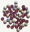 50 9mm Transparent Amethyst AB Daisy Beads